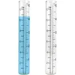 2pcs 5&#034; Capacity Rain Gauge Glass Replacement Tube For Yard Garden Outdoor Ho