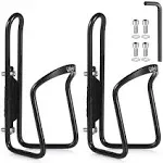 UShake Water Bottle Cages, Basic MTB Bike Bicycle Alloy Aluminum Lightweight Water Bottle Holder Cages Brackets(2 Pack- Drilled Holes Required)