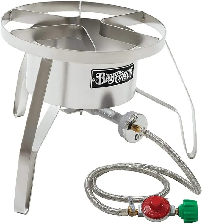 Bayou Classic SS10 Outdoor Cooker 59000 BTU Stainless Steel 0 qt Silver