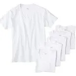 Hanes Men's Value Pack White V-Neck Undershirts, 6 Pack