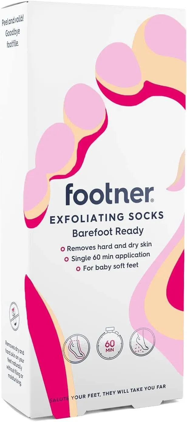 Footner Exfoliating Foot Peel Mask Socks - Smooth Soft Feet Hard Skin Remover