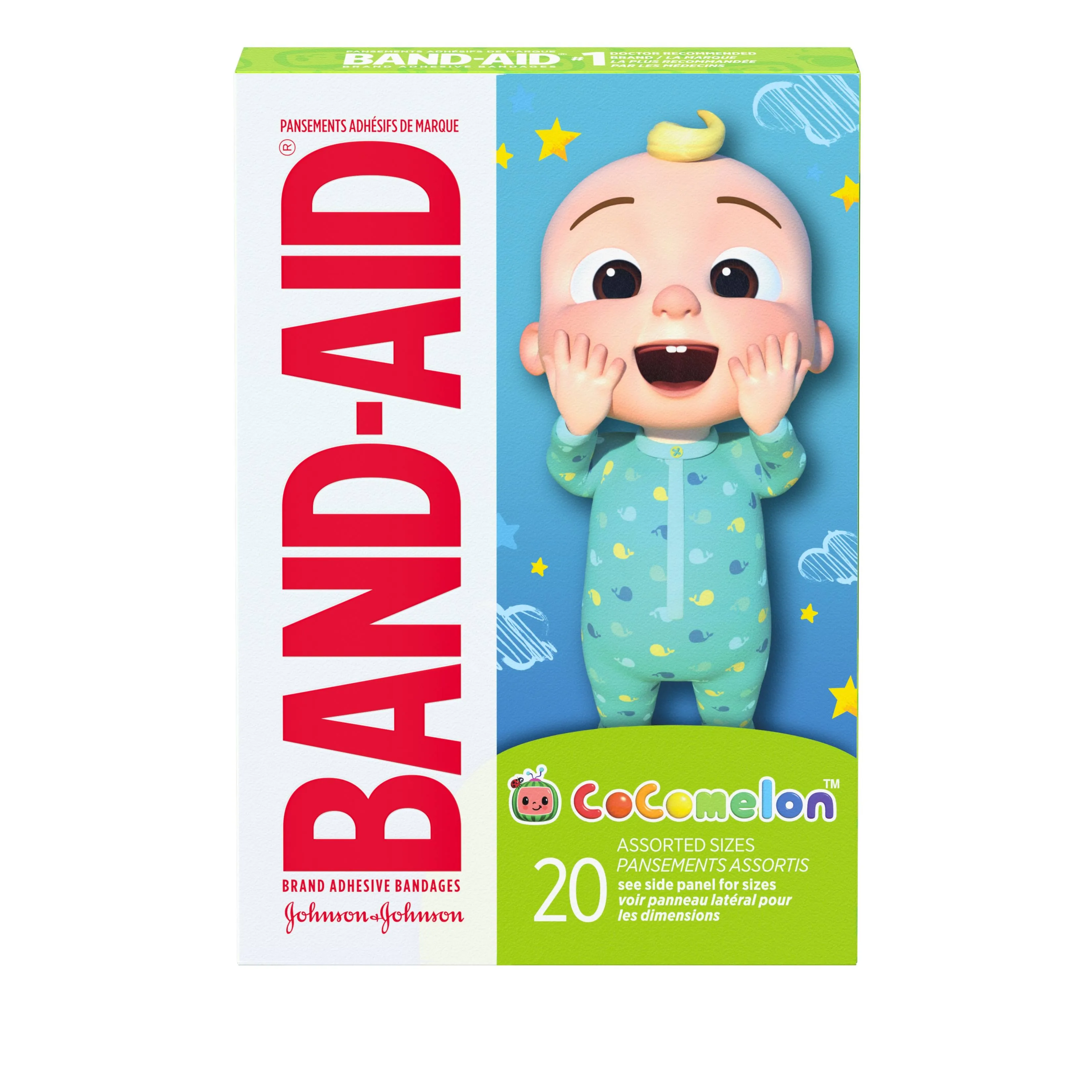 Band-Aid Brand Bandages for Kids - Moonbug Cocomelon, Assorted, 20 ct