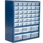 Durable 42 Compartment Plastic Storage Drawers - Wall Mountable and Portable