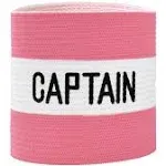 Mezeic Classic Captain's Armband for Soccer Training, Youths Elastic Arm Band Kids Captain Armbands Team Sports Accessories - Pink, Junior