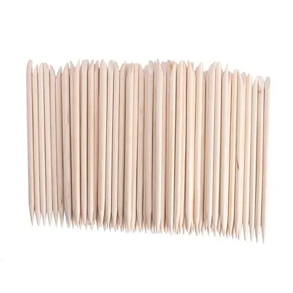 Adecco LLC Orange Sticks for Nails,Wooden Cuticle Sticks, Manicure Sticks