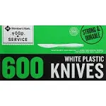 Member's Mark Plastic Knives, Heavyweight, White (600 Count)