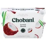 Chobani Greek Yogurt, Coconut Blended, Value 4 Pack - 4 pack, 5.3 oz cups