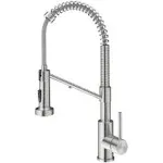 Kraus KFF-1610SFACB Bolden 2-in-1 Commercial Style Pull-Down Single Handle Filter Kitchen Faucet for Water Filtration System, Spot Free Antique