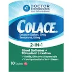 Colace 2-In-1 Stool Softener Stimulant Laxative