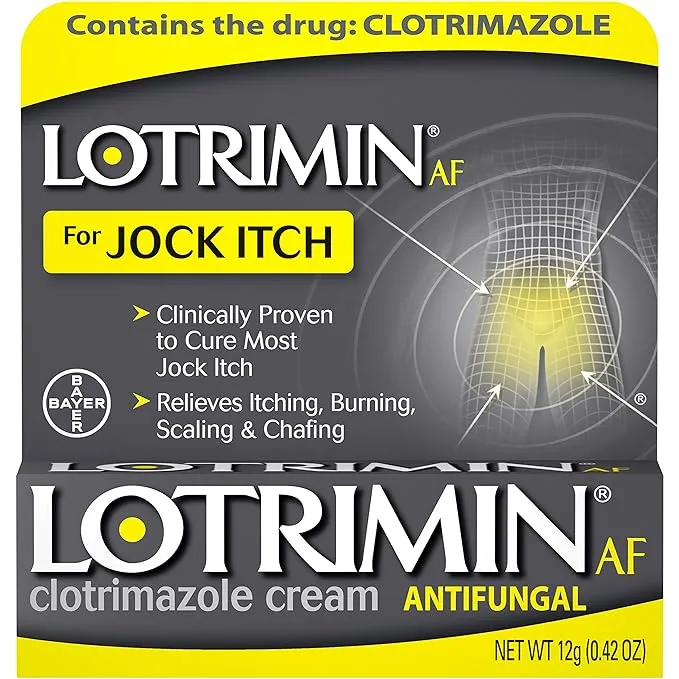 Lotrimin AF Jock Itch Antifungal, Jock Itch, and Athlete's Foot Cream, 0.42 Ounce (Pack of 1) (Packaging May Vary)