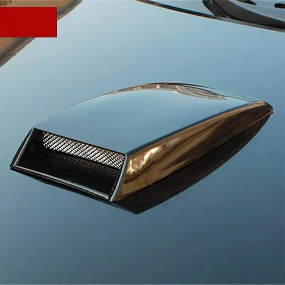 Bonnet Vent Cover, Universal Car Decorative Air Intake Scoop Bonnet Vent Sticker Cover Hood (Black)