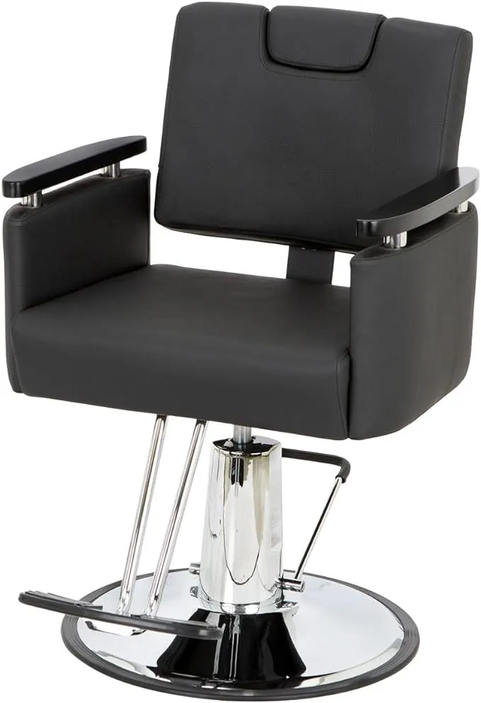 Buy-Rite Carlton Reclining Salon Chair for Professional Hair Stylists, Beauty Salons and Barbers - All Purpose Modern Hydraulic Styling, Shampoo or Threading Chair, YLG-166