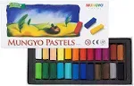 Mungyo Non-Toxic Square Soft Pastel Set - 24 Vivid Colors, Easy Blend for Artists, Short Length for Fine Detail - 27mm x 8mm Sticks