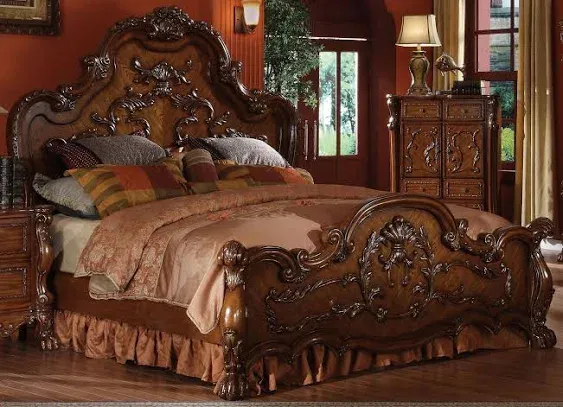 ACME Dresden Cherry Oak Panel Bedroom Set