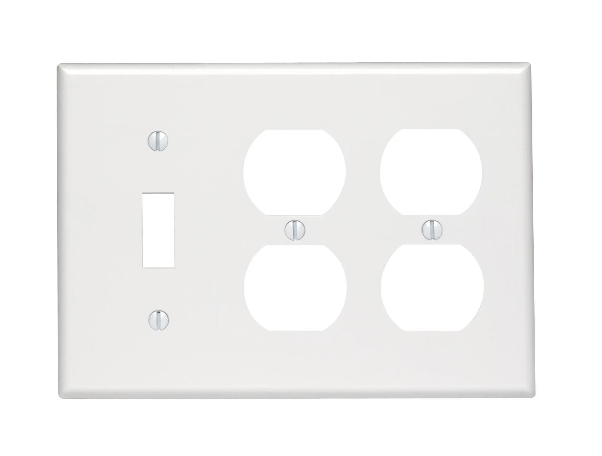 Leviton 88047 WH WP 3G 1TGL 2DUP STD SIZE