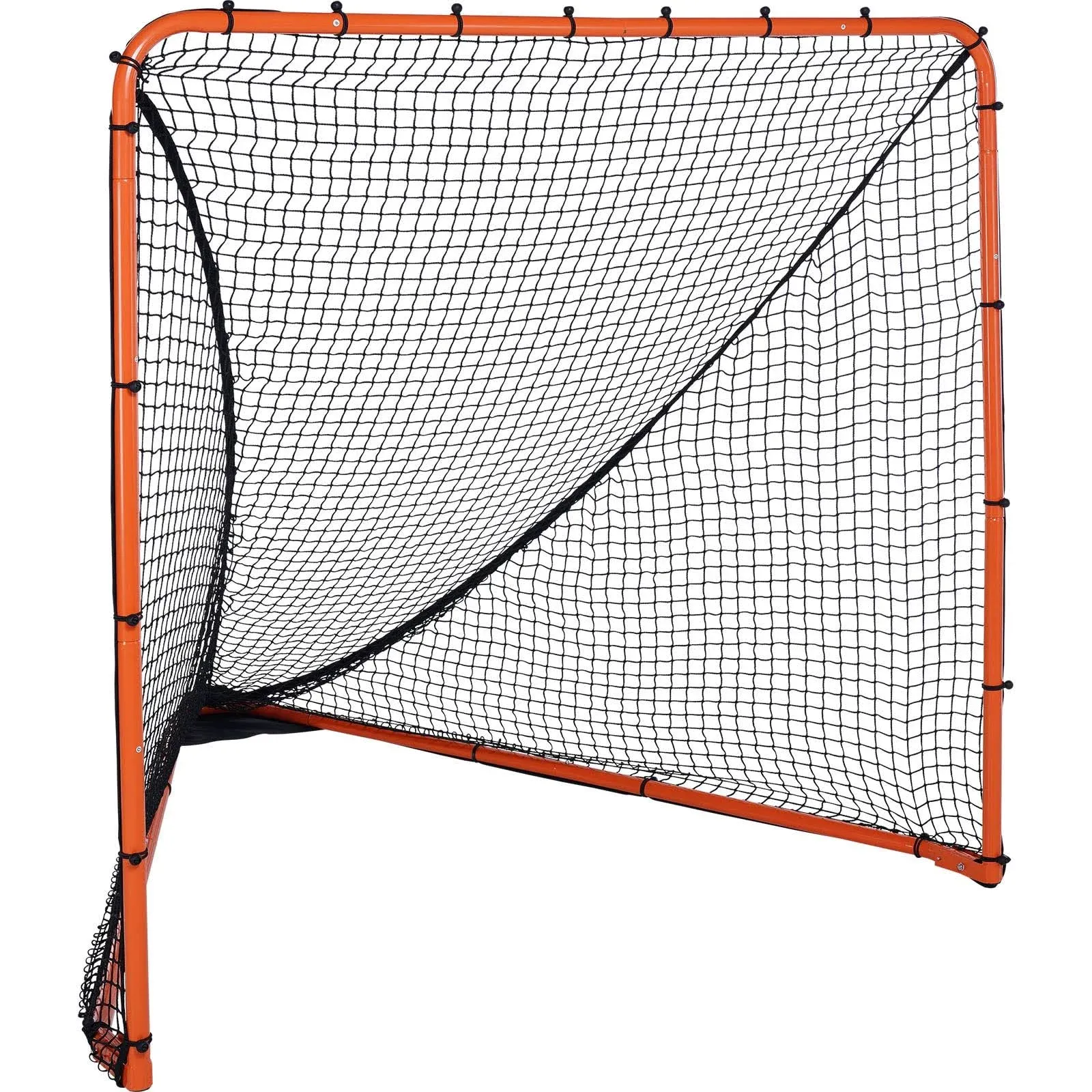 VEVOR Lacrosse Goal, 6&#039; x 6&#039; Lacrosse Net, Folding Portable Backyard Lacrosse Training Equipment, Steel Frame Training Net, Quick &amp; Easy Setup Lacrosse Goal, Perfect for Youth Adult Training, Orange