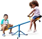 Stargo 360 Swivel Spinning Seesaw for Kids, Teeter Totter with Adjustable Frame 46-70, Indoor or Outdoor Playground Equipment