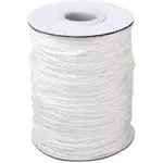 Vtete 1.8 mm × 100 Yards/Roll Braided Lift Shade Cord - White Polyester Shade Blinds Pull String Rope for Aluminum Blinds Windows, Roman Shade