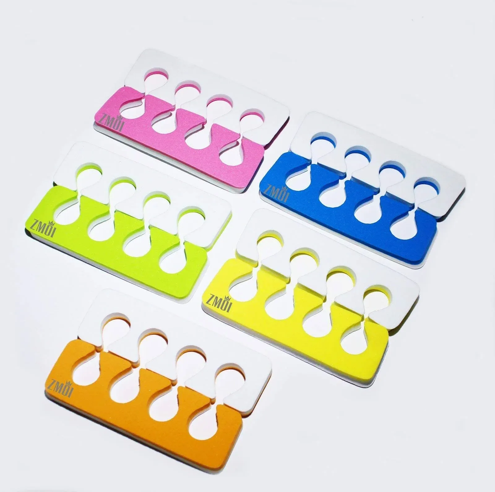 Toe Separators Set - 24 Pieces Premium Pedicure Tool Kit Super Soft & Durable Two Tone ZMOI