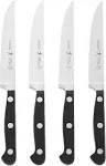 HENCKELS Classic Razor-Sharp Steak Knife Set of 4, German Engineered Informed by 100+ Years of Mastery, Black/Stainless Steel