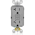 GFCI AFCI Outlet Dual Function 20A TR Leviton - Gray AGTR2-GY