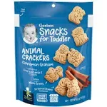 Gerber Snacks for Toddler Animal Crackers Cinnamon Graham 6 oz Pouch Pack 4