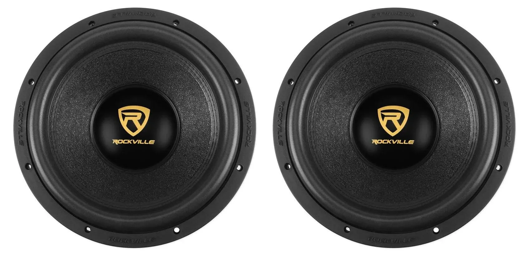 (2) Rockville W12K9D4 12" 8000 Watt Car Subwoofers Dual 4-Ohm Subs CEA Compliant