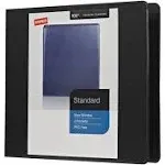 5&#034; Staples Standard View Binder with D-Rings Black 976180