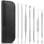 Teenitor 7 in 1 Pimple Popper Tool Kit Blackhead Remover Tools Blackhead Extractor, Pimple Extractor Pimple Popper Tool Zit Popper Tool Acne Tools Comedone Extractor Black Head Remover for Face