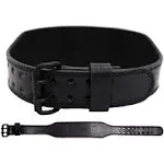 Gymreapers Weight Lifting Belt - 7mm Heavy Duty Pro Leather Belt with Adjustable Buckle - Stabilizing Lower Back Support 4 Inche, Black