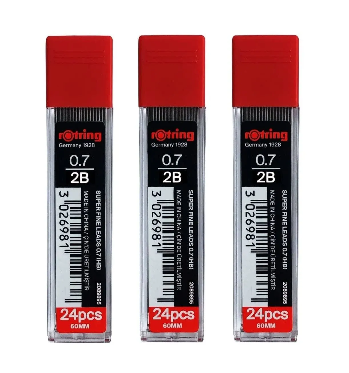 rOtring 0.7mm 2B Super Polymer Pencil Lead Refills for Mechanical Pencils - 72 L