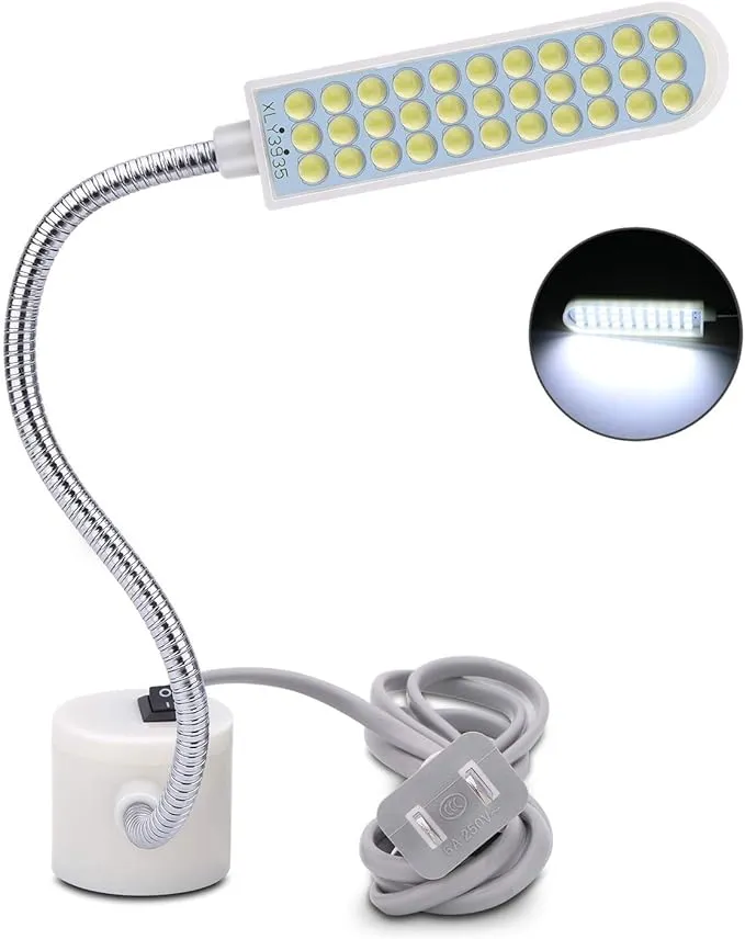 harmiey Sewing Machine Light (30 LED) Gooseneck Work Light with Magnetic Mounting ...