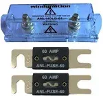 WindyNation ANL Fuse Holder + ANL Fuse (2pcs 60A Fuse)