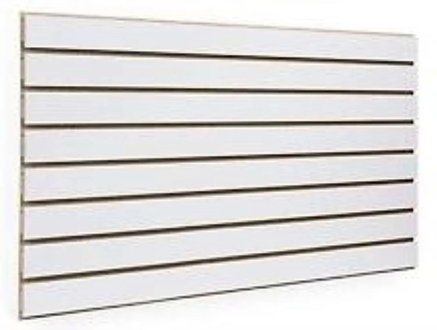 White Slatwall Panel 24&#034;H x 48&#034;L with Reinforcing Metal (Set of 2)