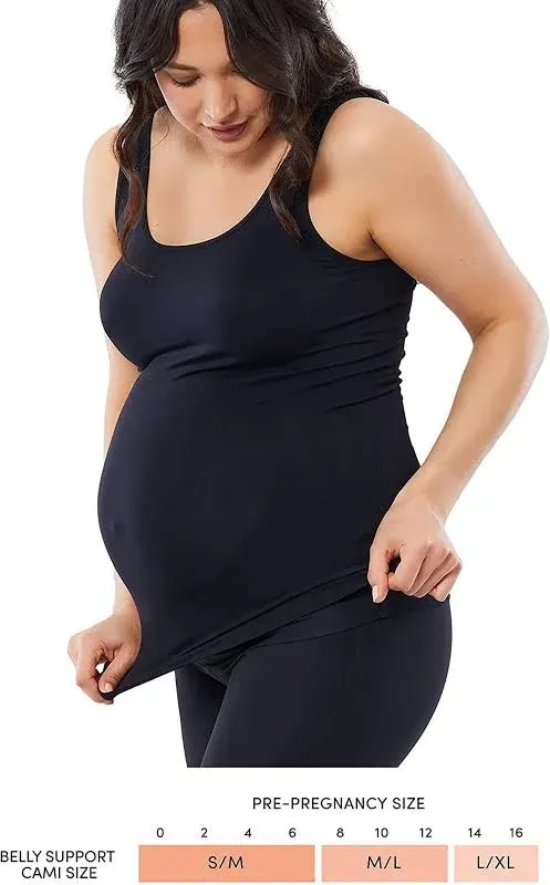 Ingrid & Isabel Basics - Belly Support Maternity Cami - Black Maternity Camisole Black