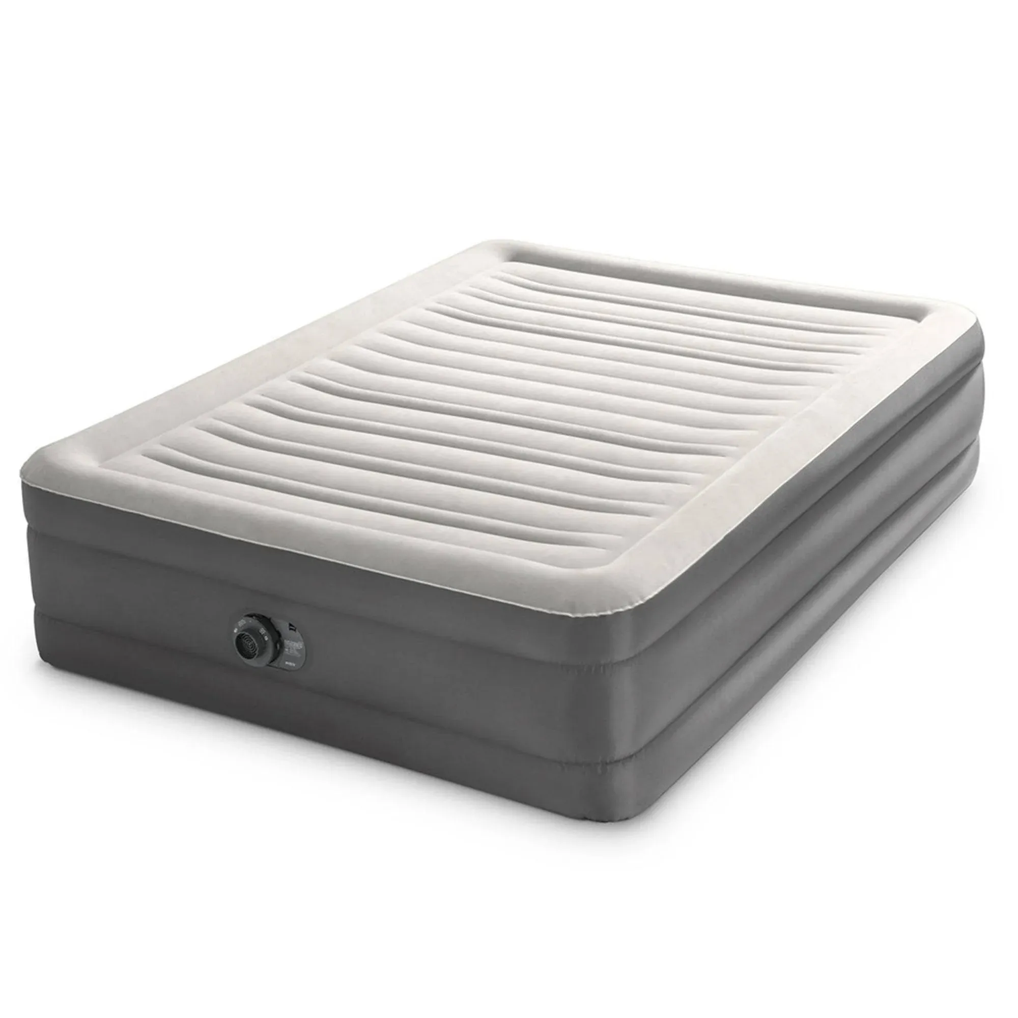 Intex Truaire Luxury Queen Air Mattress Airbed with Lumbar Support and Built in Pump