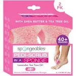 Spongeables Pedi-Scrub in A Sponge 2 Pack - Lavender Tea Tree Oil