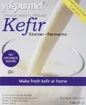 Yogourmet Kefir Starter (6 Pack) - Make Kefir at Home - Starter Culture - All Natural, Gluten Free, Kosher, Halal - 3 g Sachets