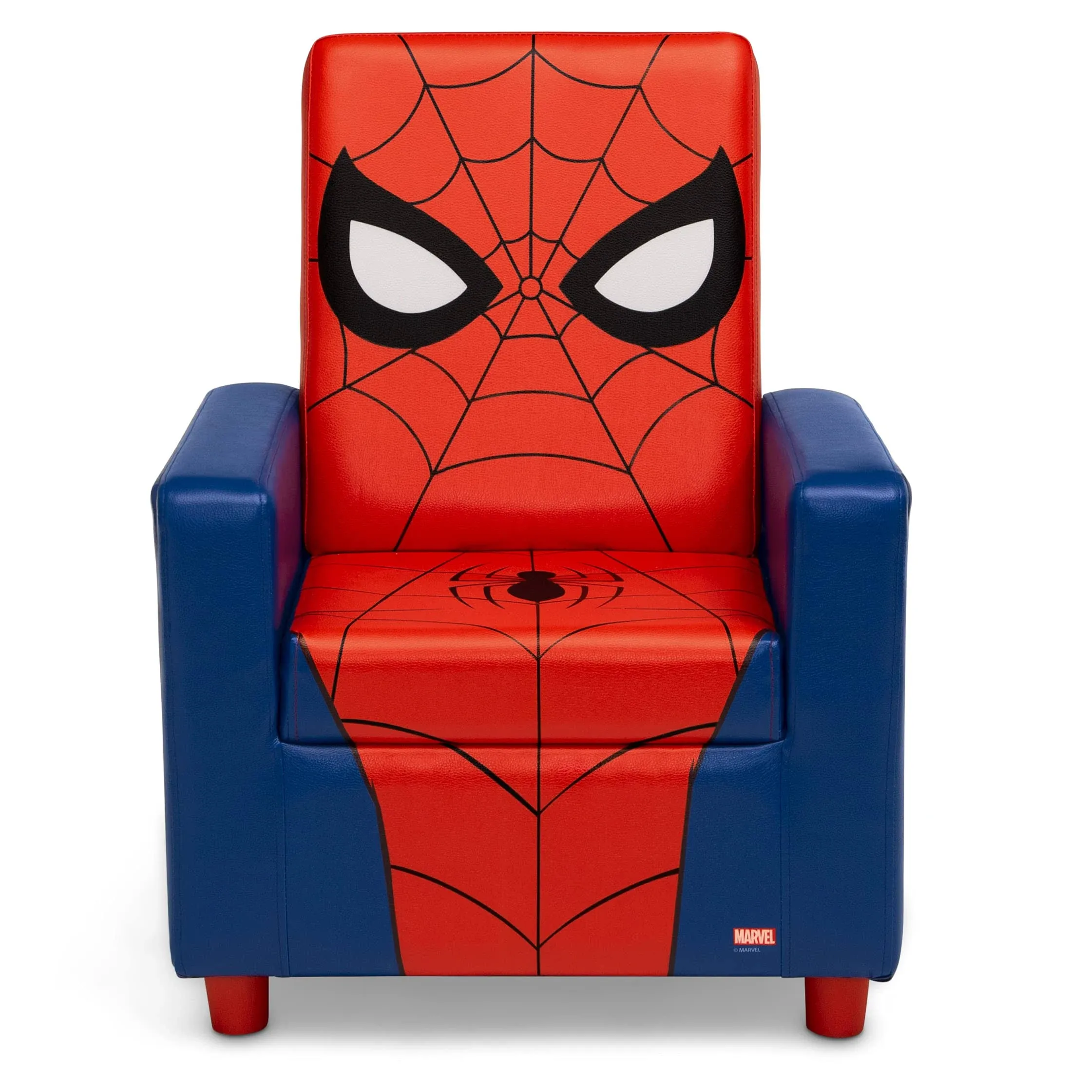 Delta Children High Back Upholstered Chair,Wood Spider-Man