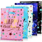 HAPMARS 50pc Party Favor Bags for Kids - With Handles, Goodie Candy Bags for Girls & Boys Birthdays