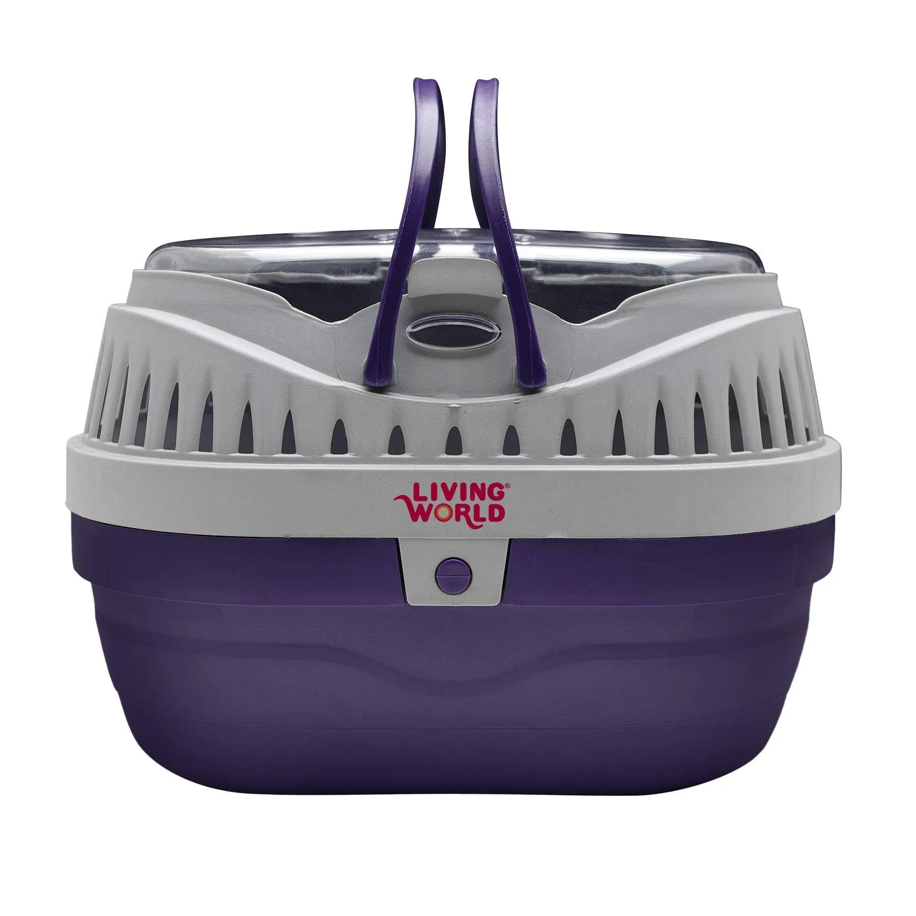 Living World Pet Carrier, Purple/Grey, Small