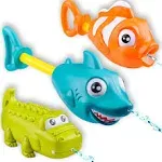 3 Pack Animal Character Water Guns for Kids, Water Blaster Squirt Guns and Pum