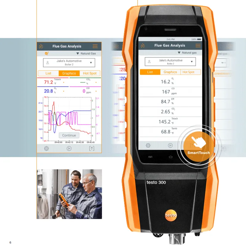 Testo 300 Combustion Analyzer Kit with Printer