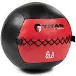 Titan Fitness 6 LB Soft Leather Medicine Wall Ball, Color-Coded Weight Ball