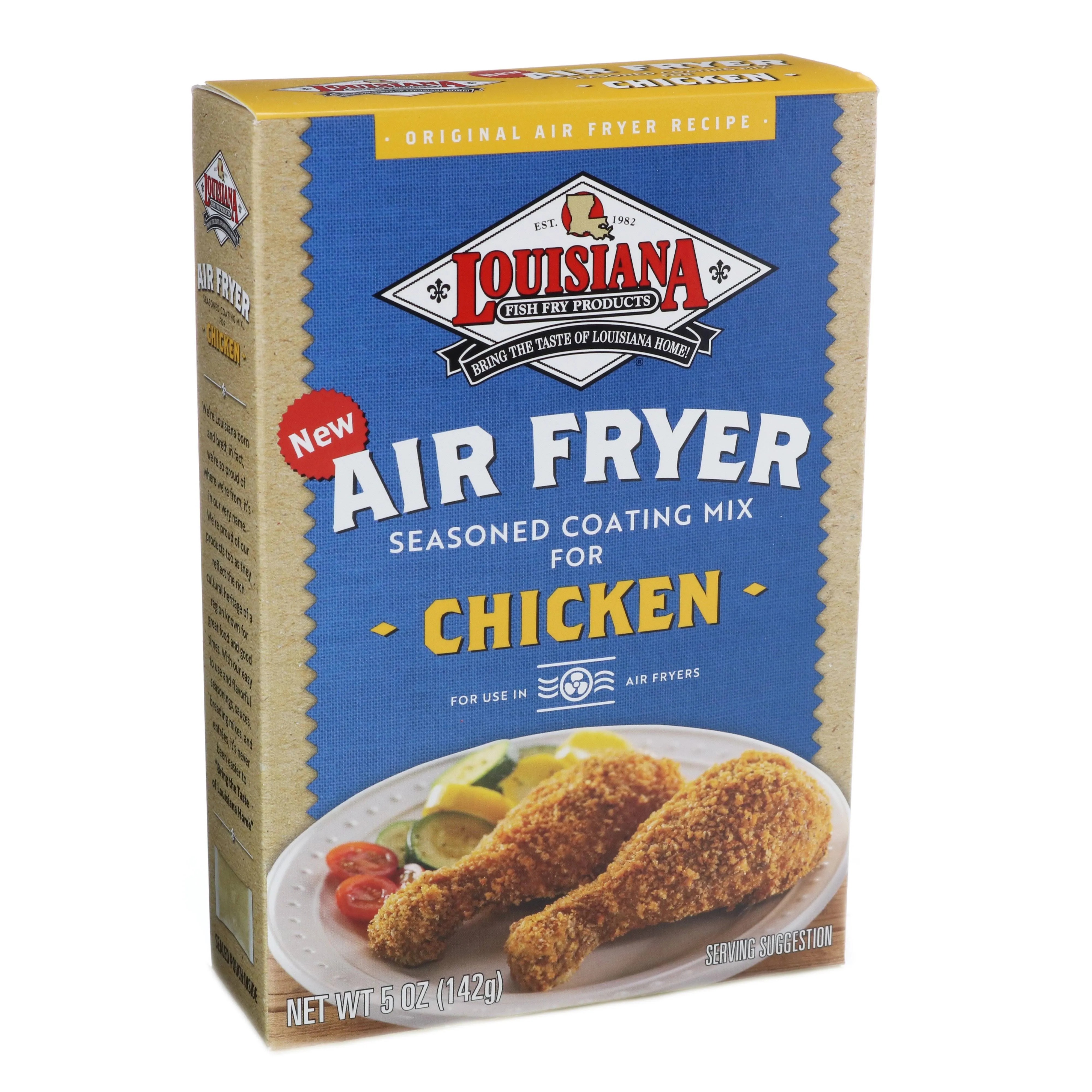 Louisiana Fish Fry Products Air Fryer Seasoned Coating Mix, Chicken - 5 oz