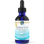 Nordic Naturals Omega-3 Cat, Unflavored - 2 oz - 304 mg Omega-3 Per One mL - Fish Oil for Cats with EPA & DHA - Promotes Heart, Skin, Coat, Joint, & Immune Health - Non-GMO