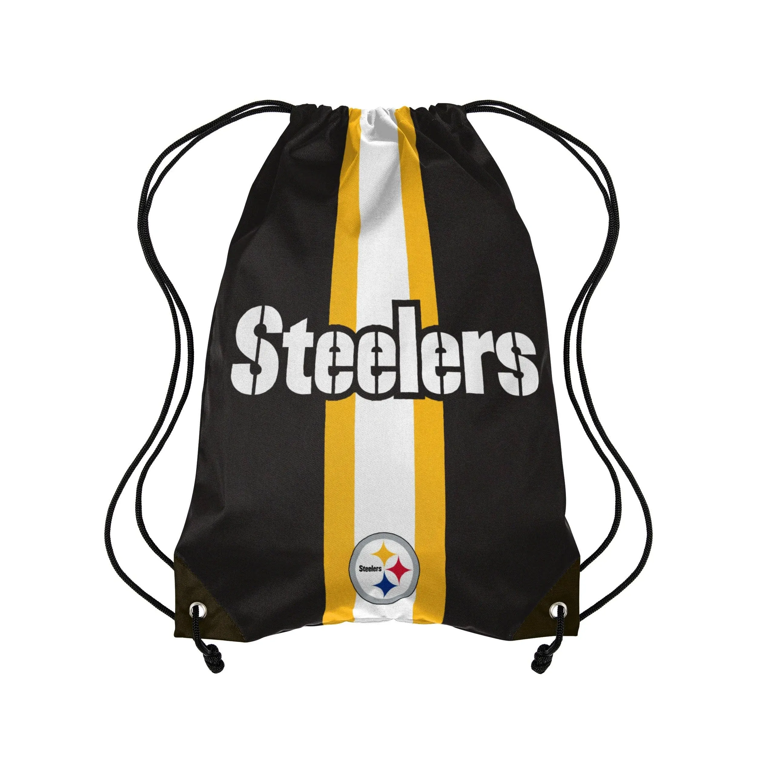 FOCO Pittsburgh Steelers NFL Team Stripe Wordmark Drawstring Backpack