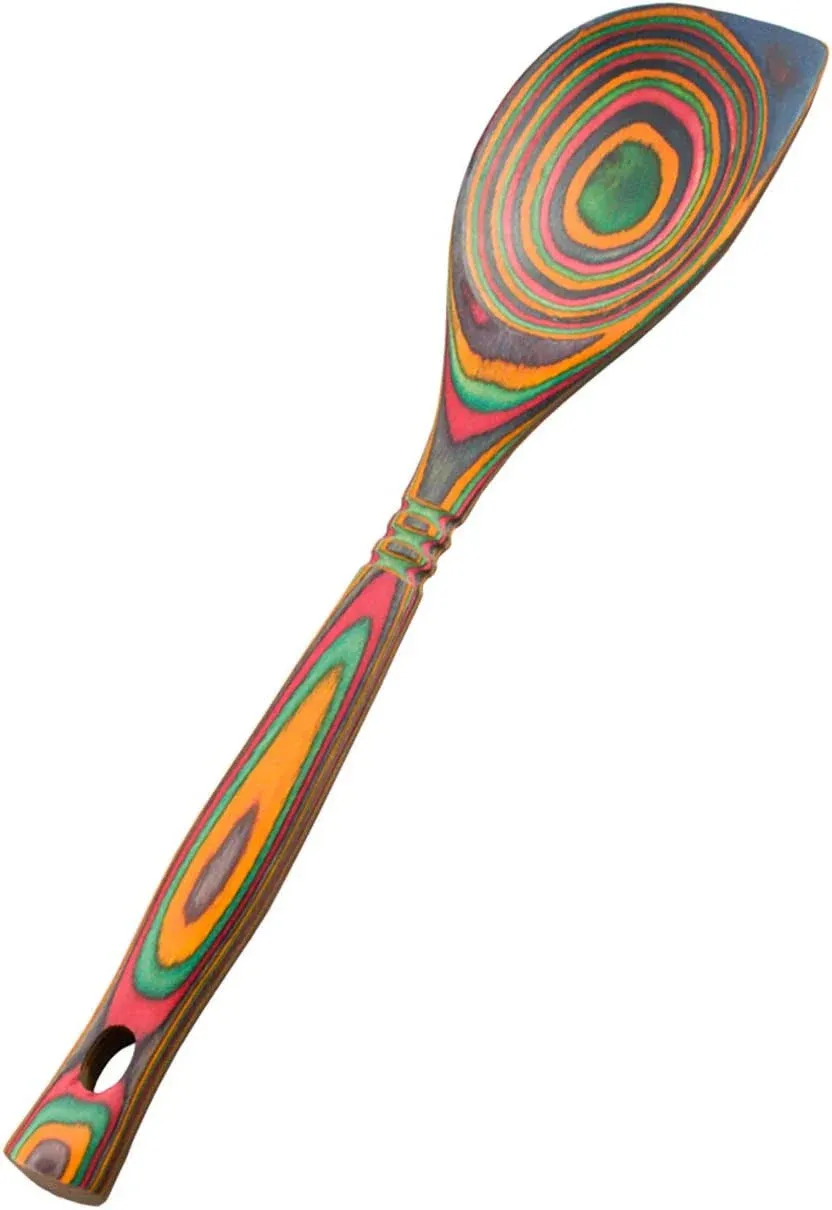 Island Bamboo Corner Spoon Rainbow 12"