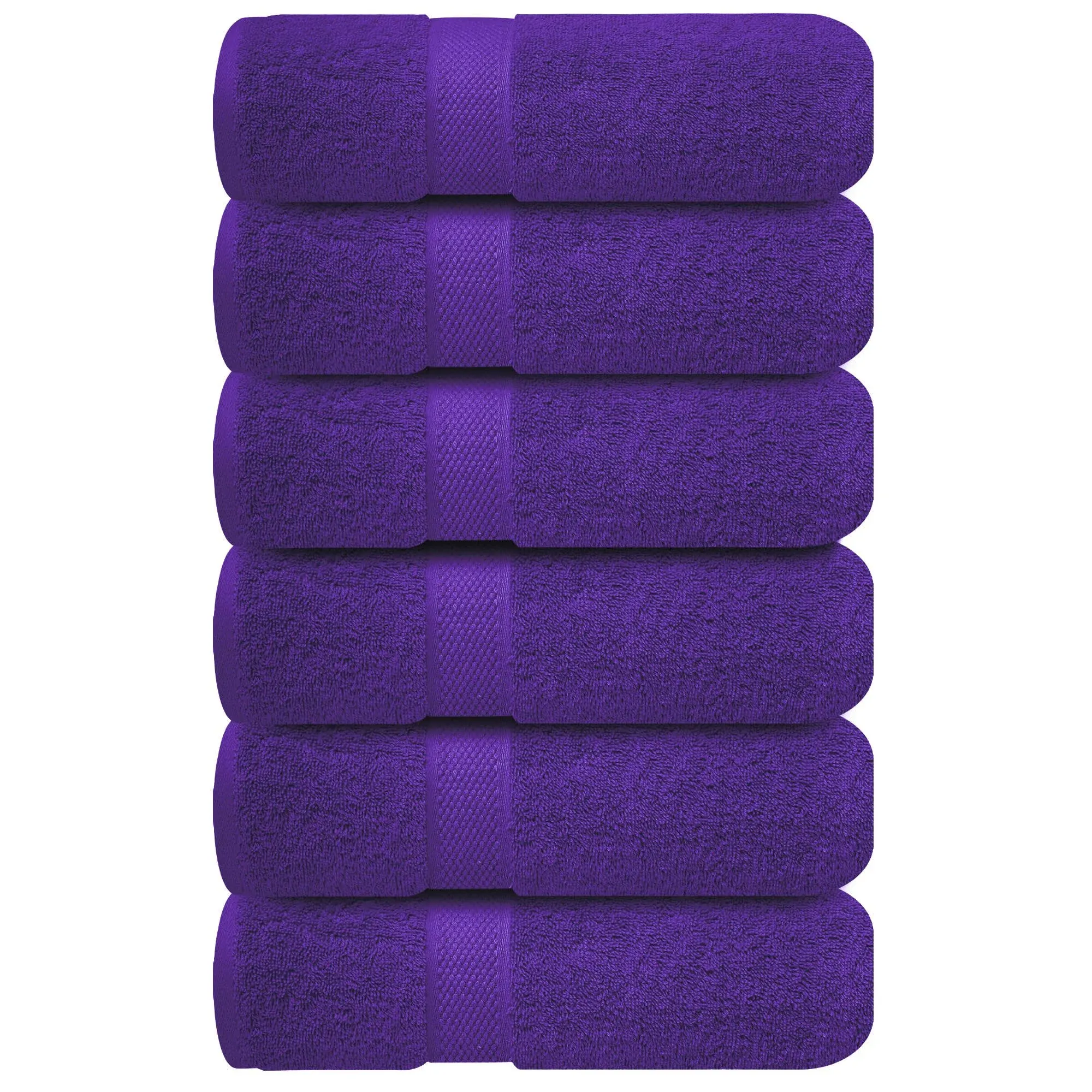 Infinitee Xclusives Premium Hand Towels - 100% Cotton - Purple Hand Towels | 16x28 inch | Pack of 6, Size: Hand Towels - Pack of 6