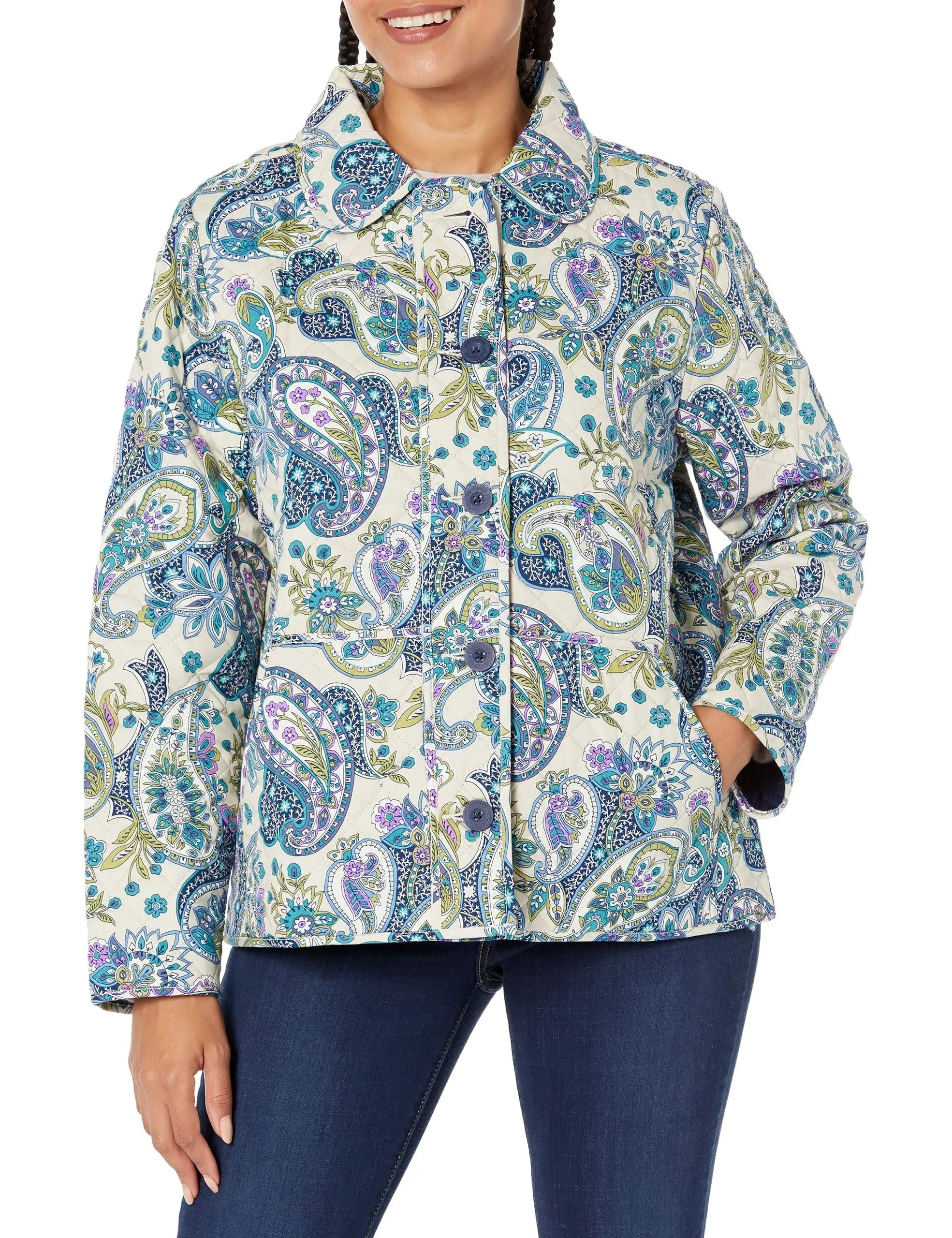 Vera Bradley Women's Quilted Jacket with Pockets (Extended Size Range)